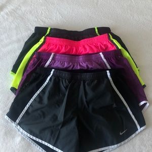 Set of 4 Nike Ladies Dri-Fit Running Shorts